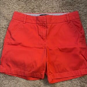 J. Crew Red Bermuda Shorts Cotton Blend Tailored